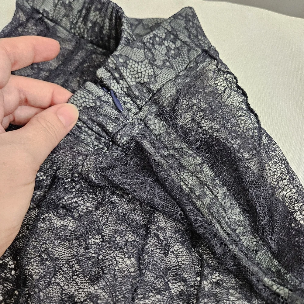 Free People Shape Of You MAXI SKIRT sheer Navy Lace xxs - Picture 6 of 8